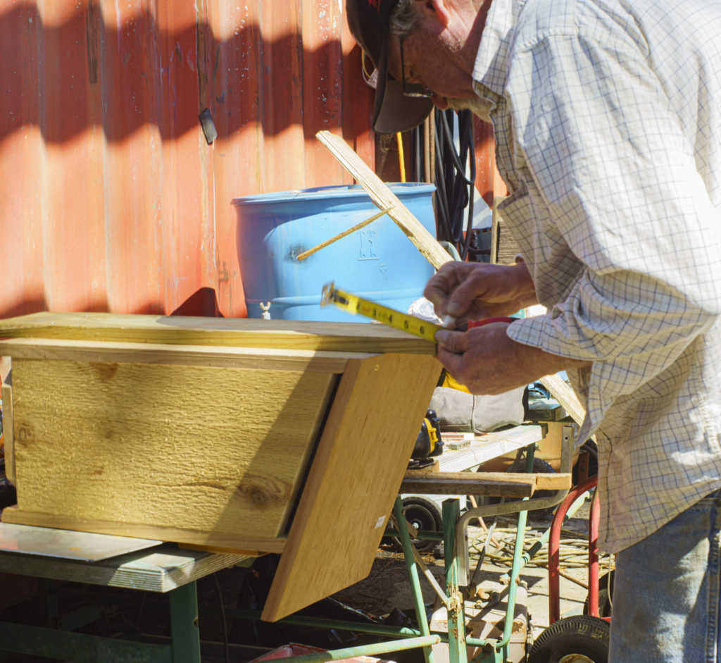 Preparing the wood duck nesting boxes