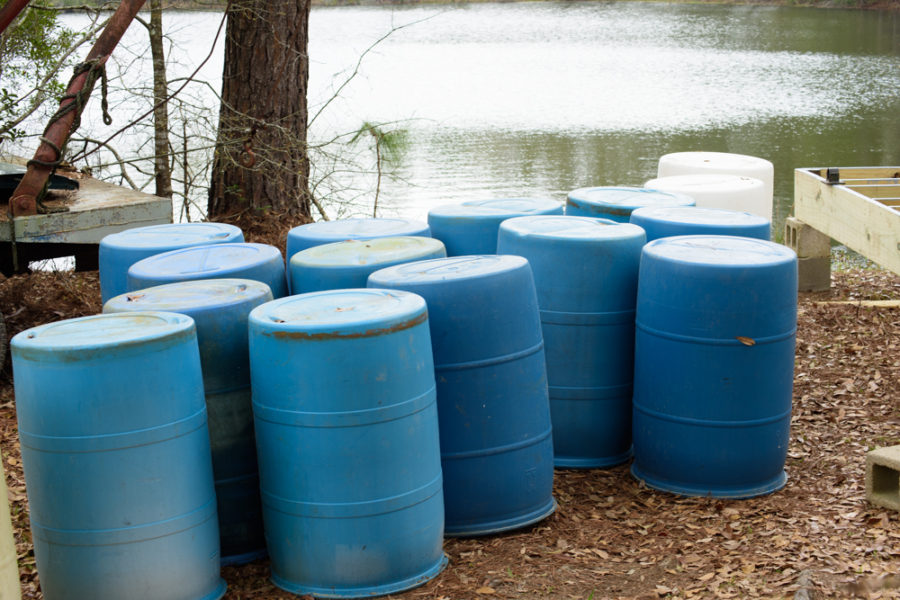 55-gallon drums